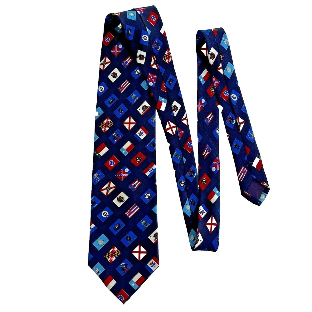 USA United States Flag Silk Necktie Tie 60